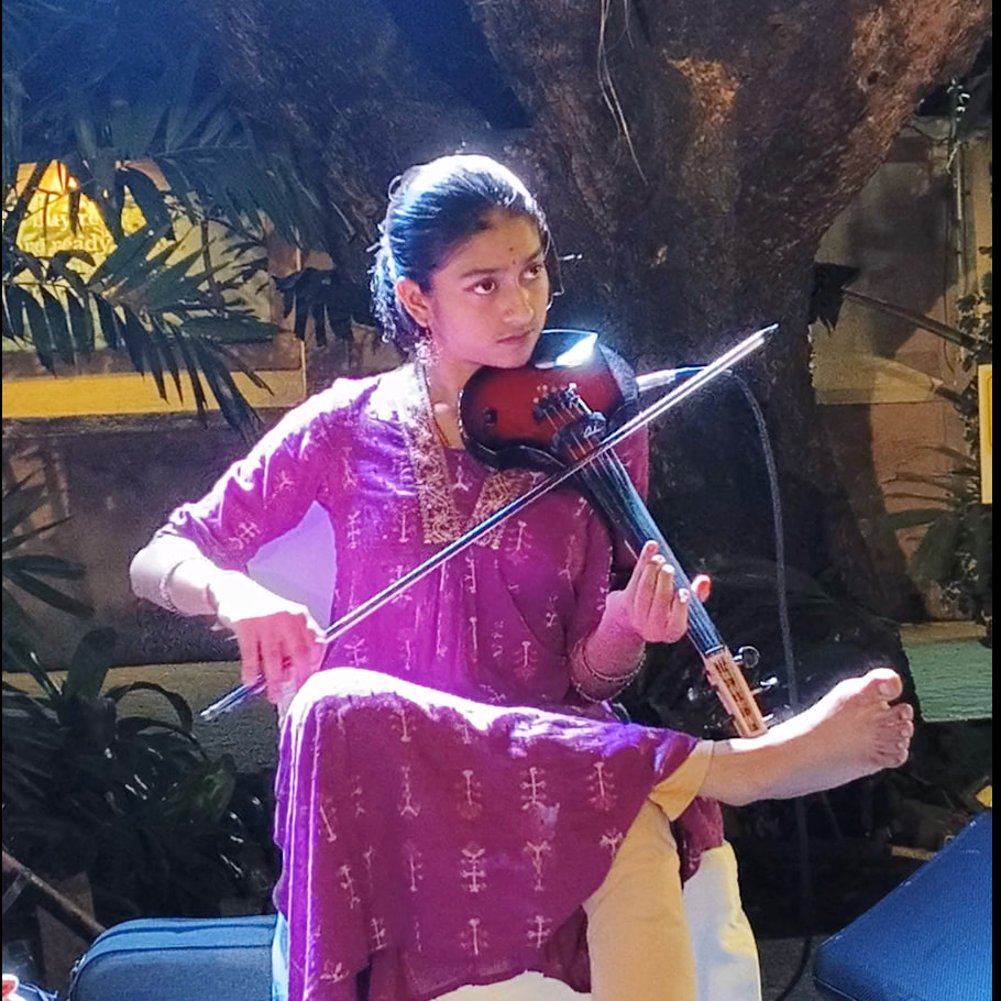 Violin performance at luxury Indian wedding